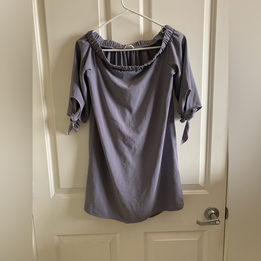 NWOT Bar III Purple Off the Shoulder Dress Size XS